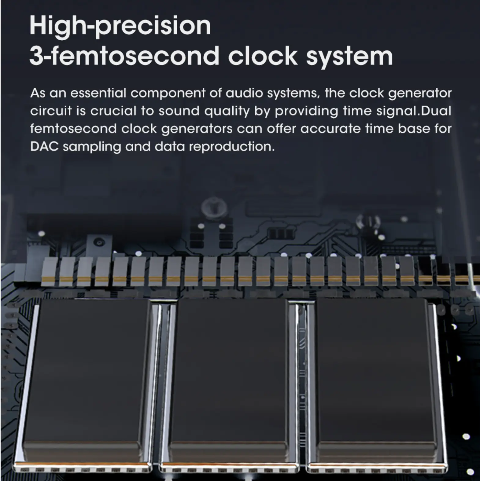 Duy nhất tầm giá DSP có bộ 3 clock để giảm Jitter