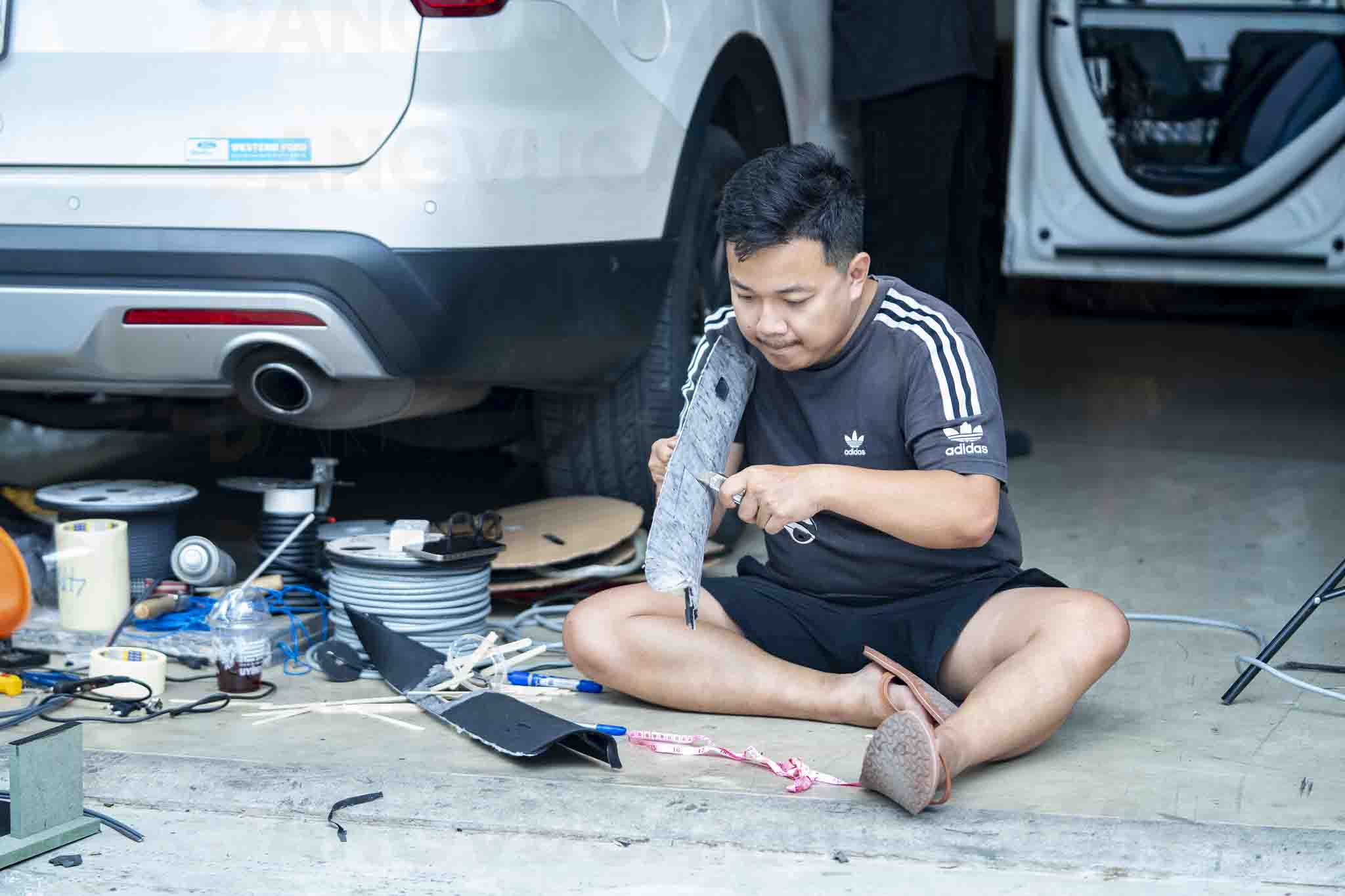 Long Thi Công Cột A Vinfast VF9 Đăng Vũ Car Audio