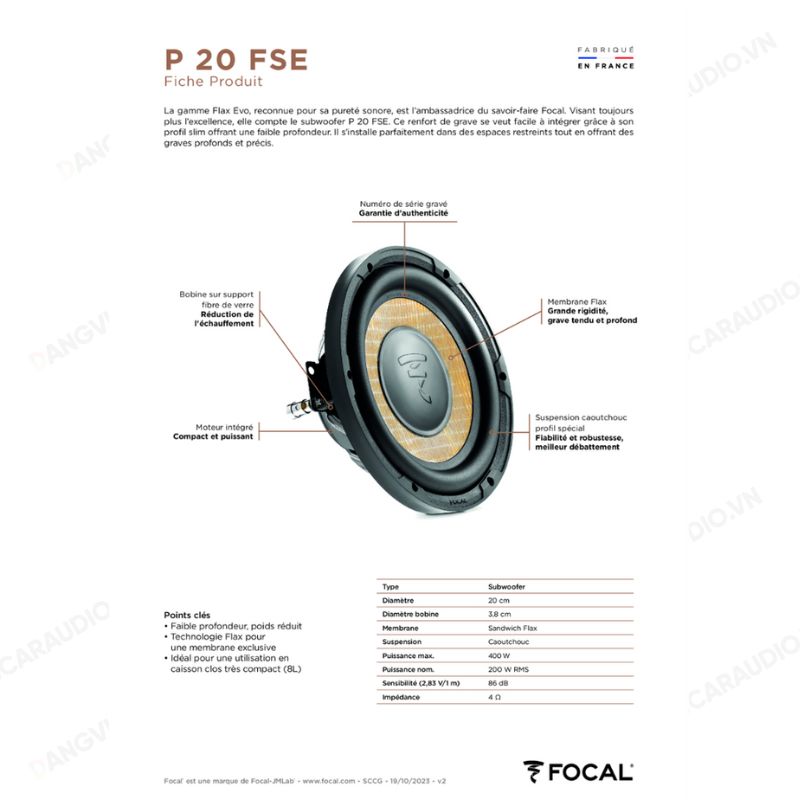 Focal Flax EVO Subwoofer P 20 FSE Đăng Vũ Car Audio (3) Focal Flax EVO Subwoofer P 20 FSE Đăng Vũ Car Audio (3)