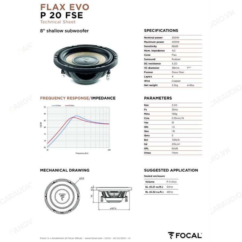 Focal Flax EVO Subwoofer P 20 FSE Đăng Vũ Car Audio (4) Focal Flax EVO Subwoofer P 20 FSE Đăng Vũ Car Audio (4)