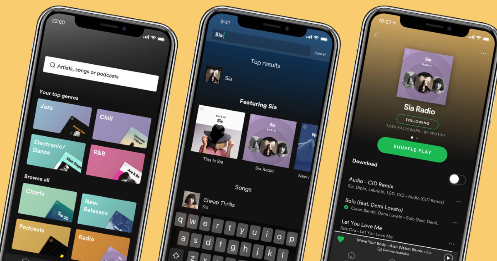Spotify có khả năng tìm kiếm, gợi ý nhanh