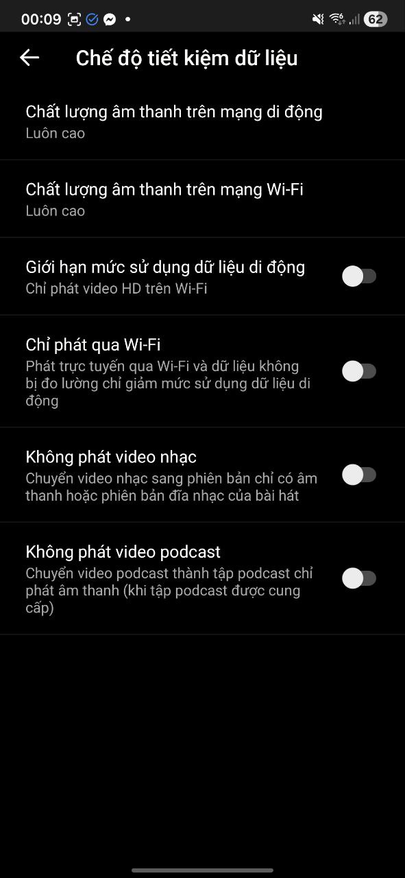 Yotube Có Chế độ Tiết Kiệm Data