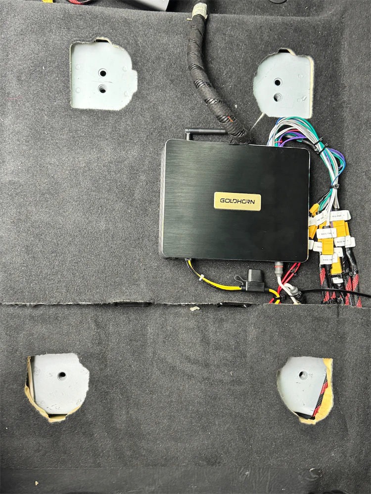 DSP Goldhorn 810 Pro mình có thể đặt dưới gầm ghế của xe Vinfast VF9