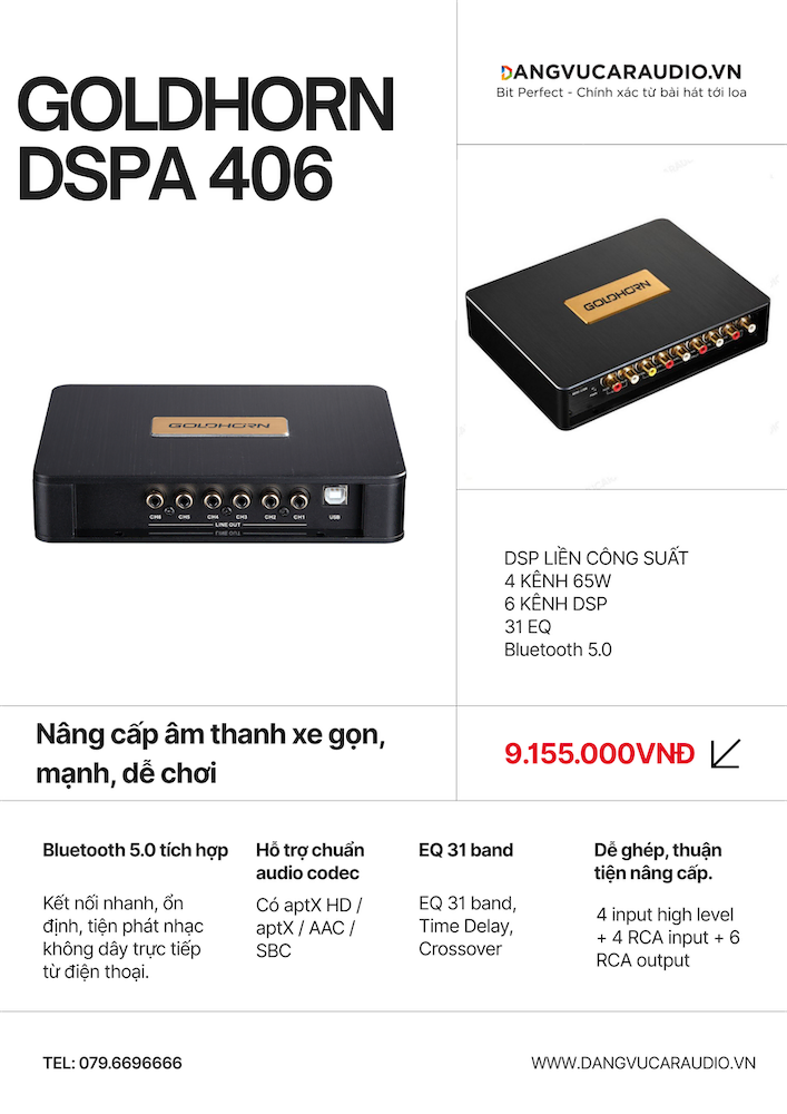 DSPA 406 ĐĂNG VŨ CAR AUDIO