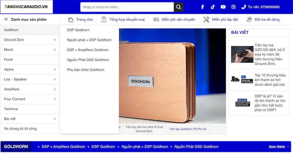 Các Sản Phầm Goldhorn tại Đăng Vũ Car Audio
