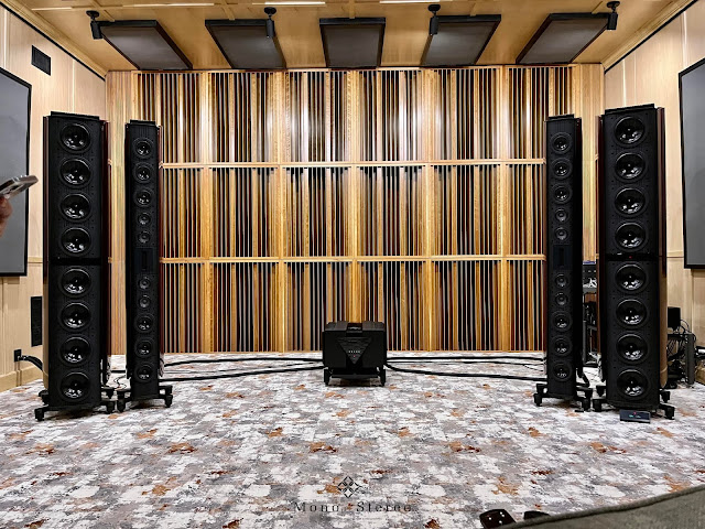 Hệ thống loa Kodo với cấu trúc 4 tháp đồ sộ phối hợp cùng ampli Apex.